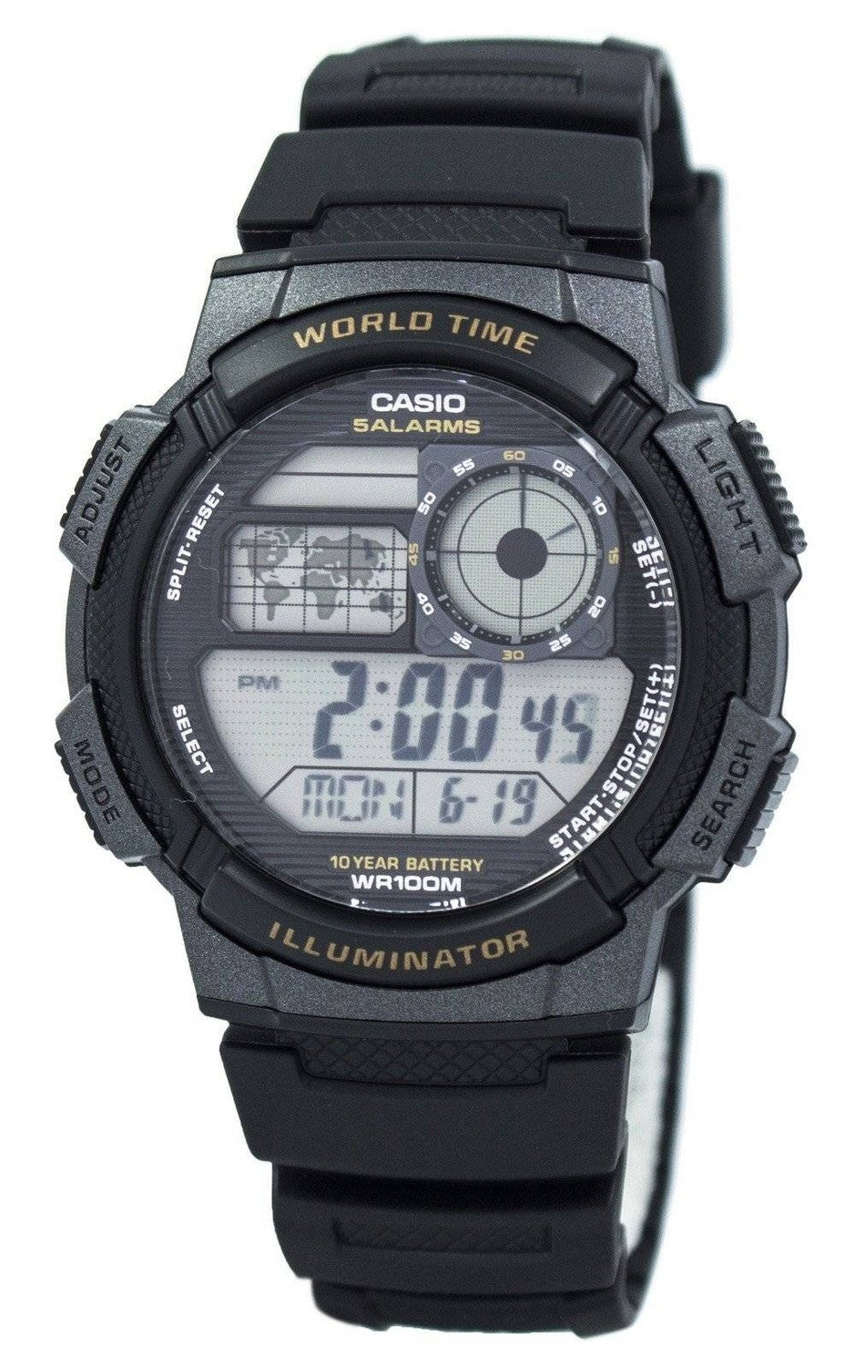 Casio Youth Digital World Time AE-1000W-1AV AE1000W-1AV herrklocka