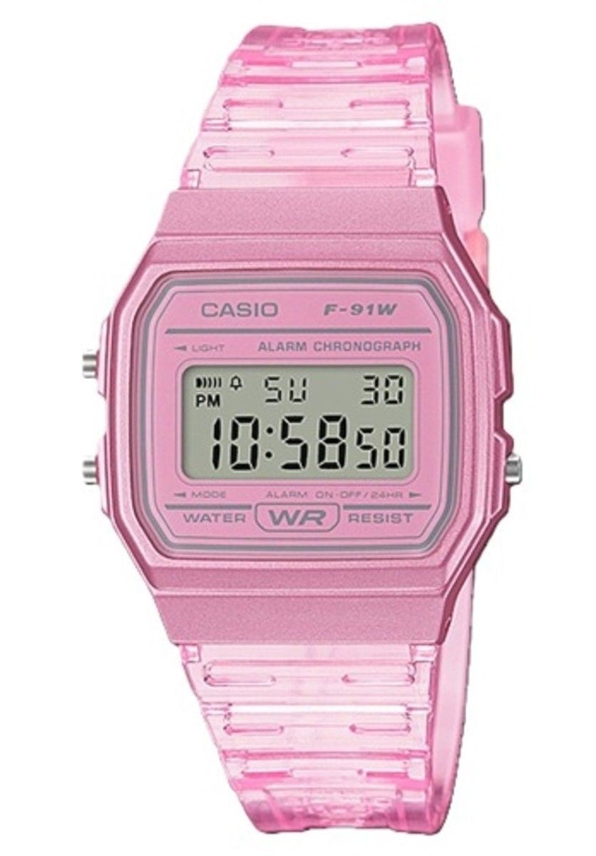 Casio Youth Pink Resin Digital F-91WS-4 F91WS-4 unisexklocka