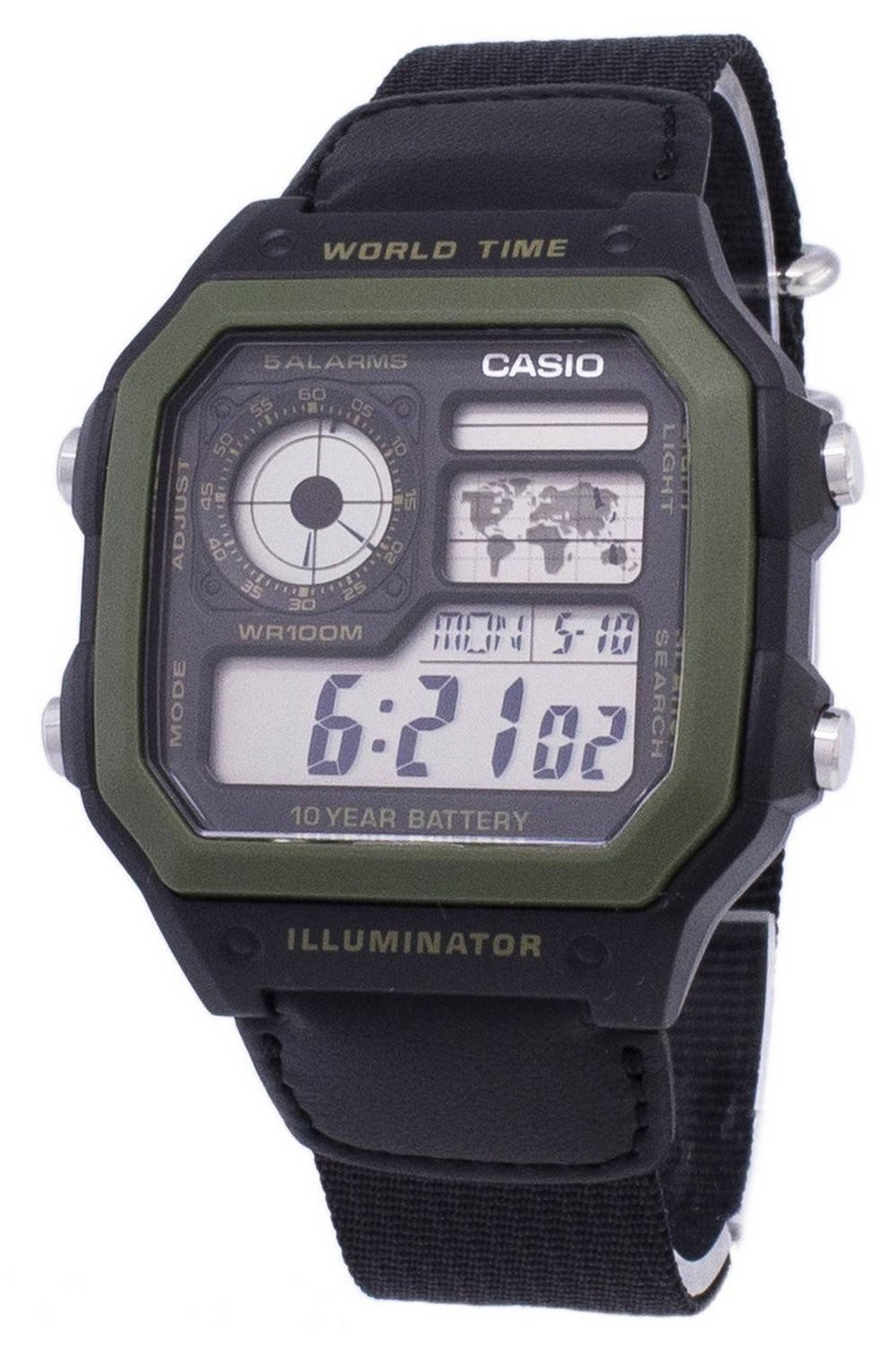 Casio Youth Series Digital World Time AE-1200WHB-1BVDF AE-1200WHB-1BV herrklocka