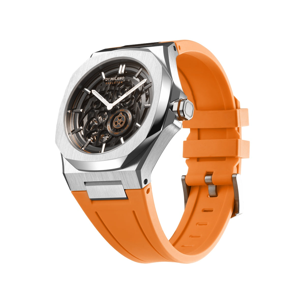 D1 MILANO SKELETON BRACELET Mod. SLICE ORANGE - Automatic