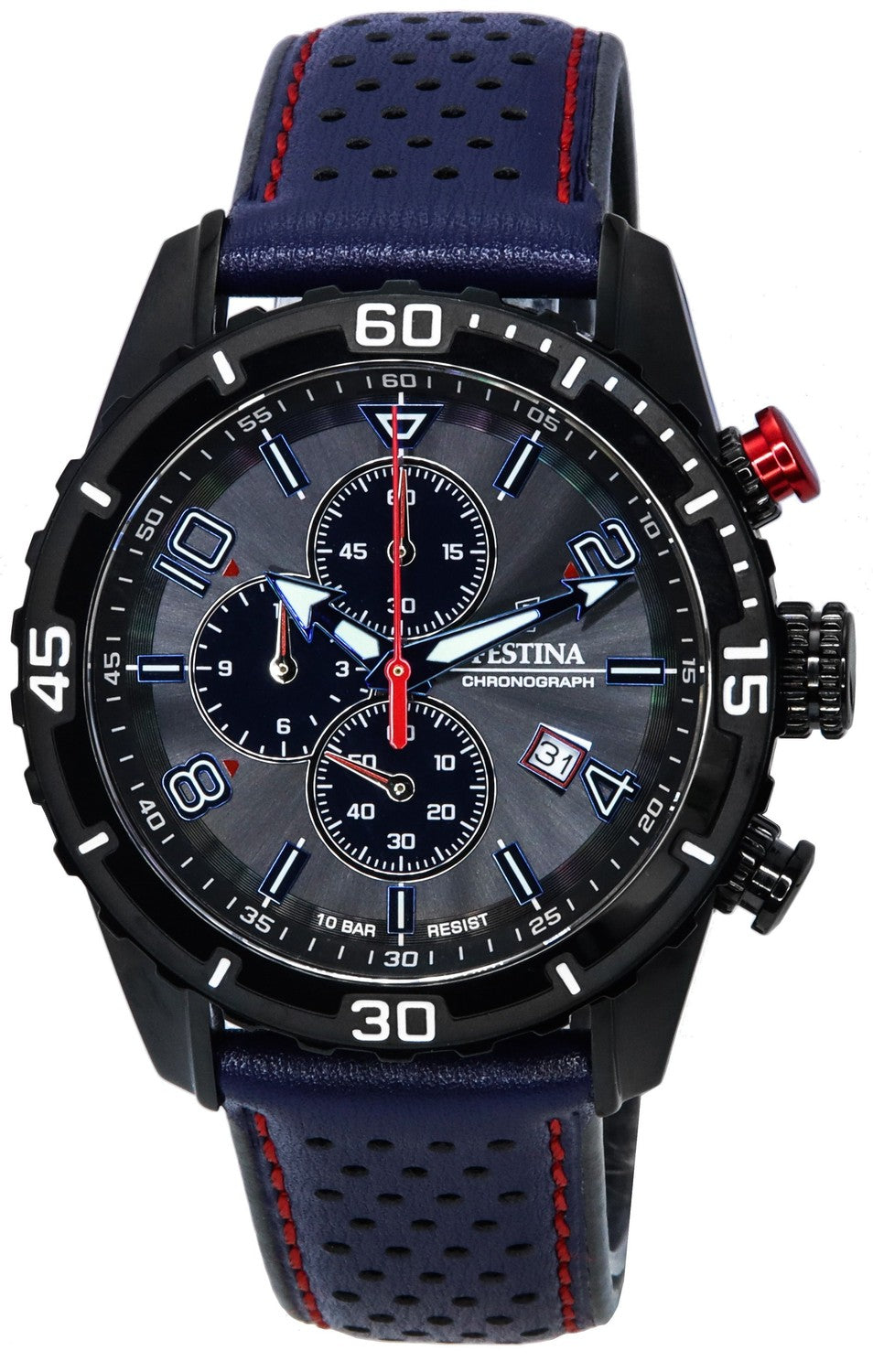 Festina Sport Chronograph Sport Black Dial Quartz F20519-3 F205193 100M herrklocka