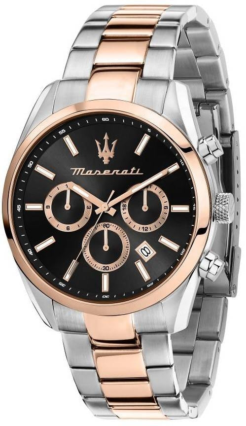 Maserati Successo Two Tone Rostfritt Stål White Dial Solar R8853151002 Herrklocka