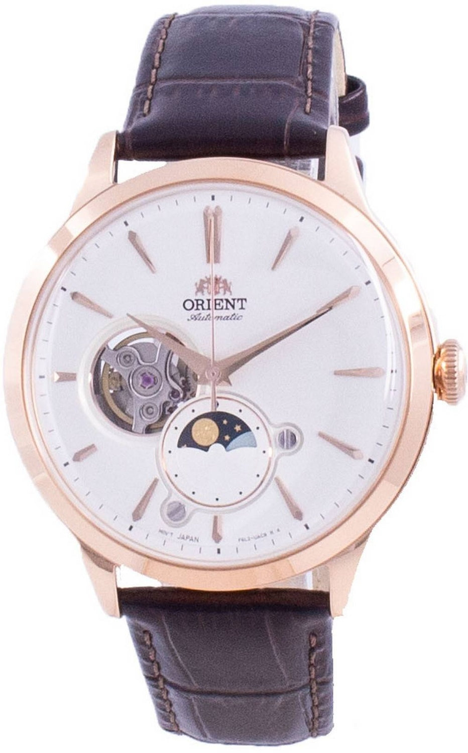 Orient Sun & Moon Phase Open Heart Dial Automatisk RA-AS0102S10B RA-AS0102S30B Herrklocka