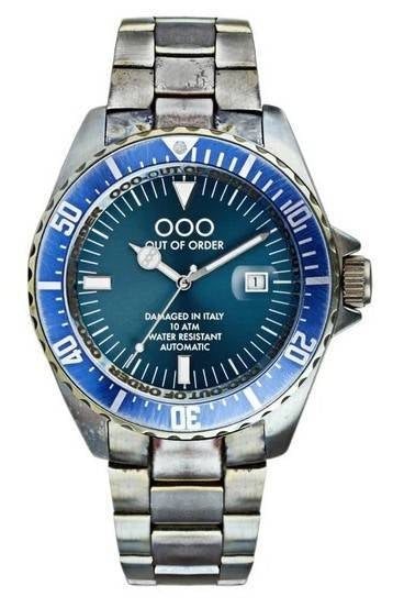 Out of Order Automatico Blue Dial Automatic OOO.001-3.BL 100M herrklocka