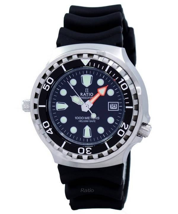 Ratio FreeDiver Helium Safe 1000M Sapphire Quartz 1038EF102V herrklocka