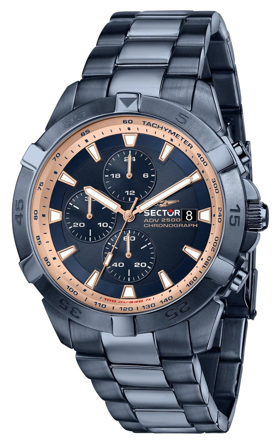 Sector ADV2500 Chronograph Rostfritt stål Blue Dial Quartz R3273643007 100M herrklocka
