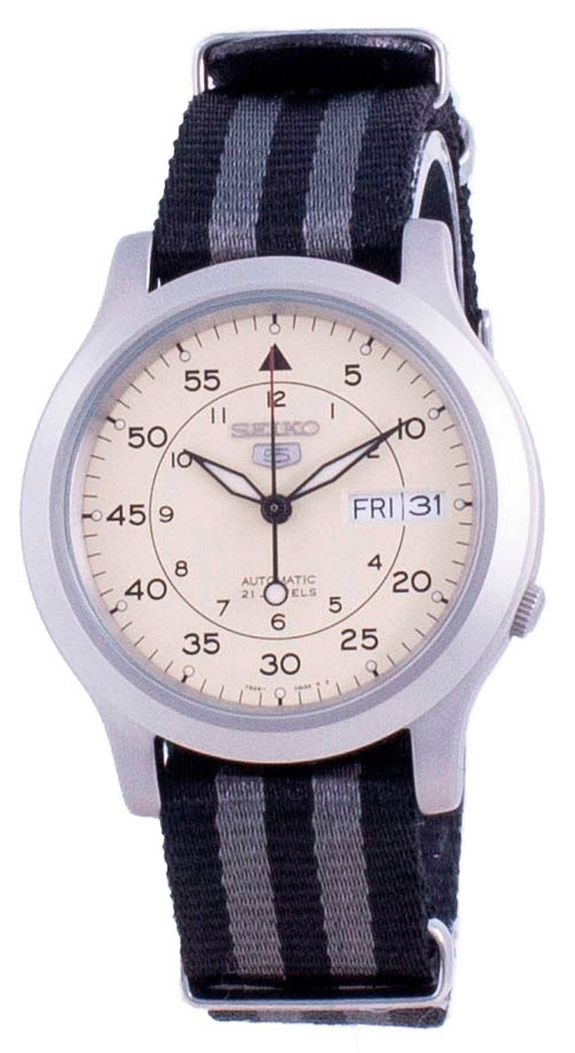 Seiko 5 Military SNK803K2-var-NATOS16 herrklocka med automatisk nylonrem