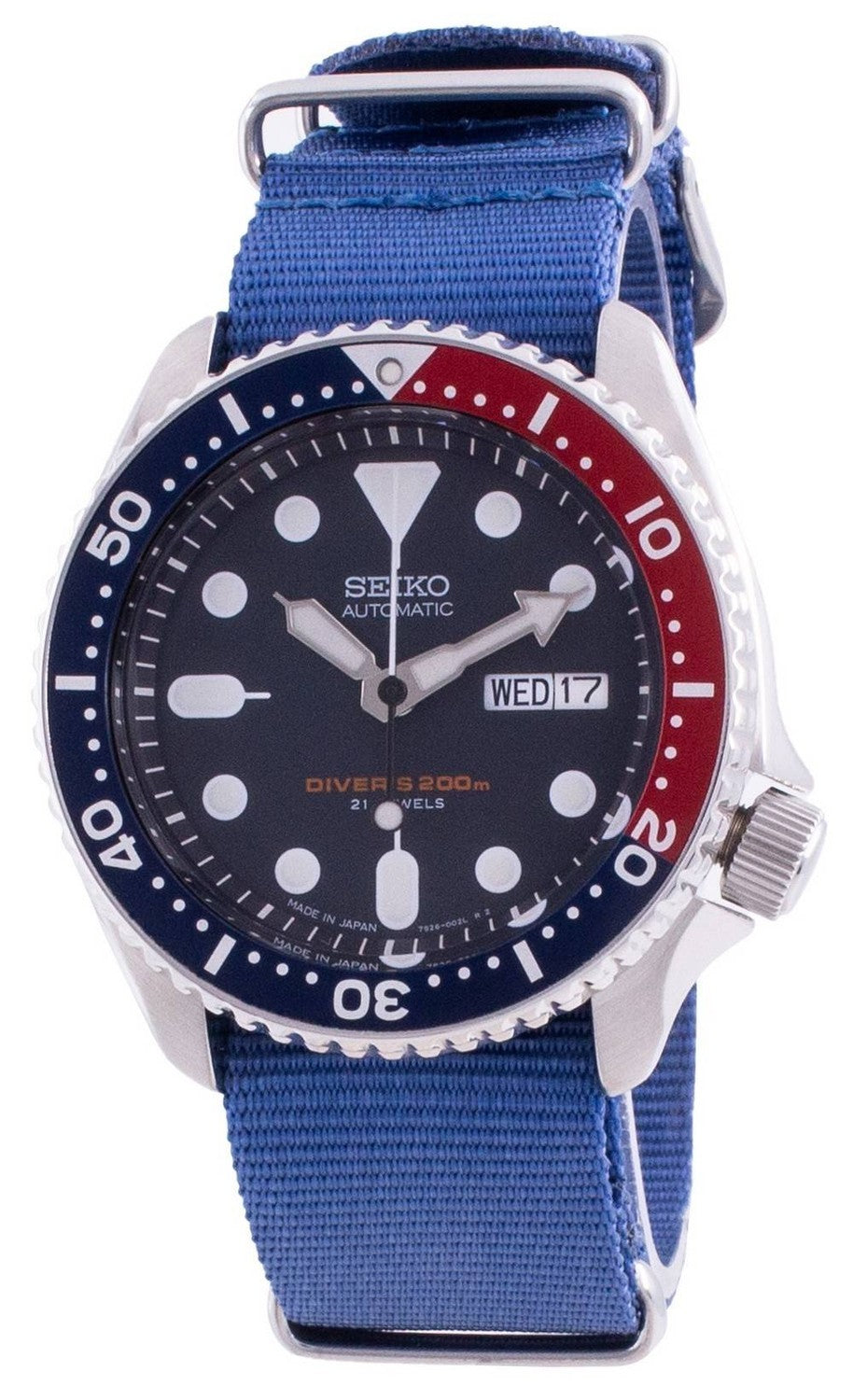 Seiko Automatic Diver's SKX009J1-var-NATO8 200M Japan-tillverkad herrklocka