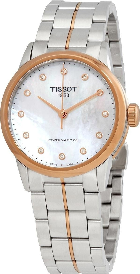 Tissot Luxury Lady Powermatic 80 Diamond Accenter Automatisk T086.207.22.116.00 T0862072211600 Damklocka