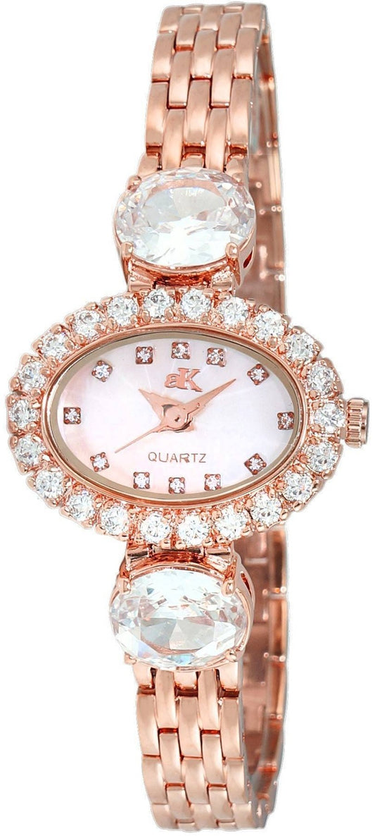 Adee Kaye Fancy Collection Kristallaccenter Pärlemorskiva Quartz AK2730-R Damklocka