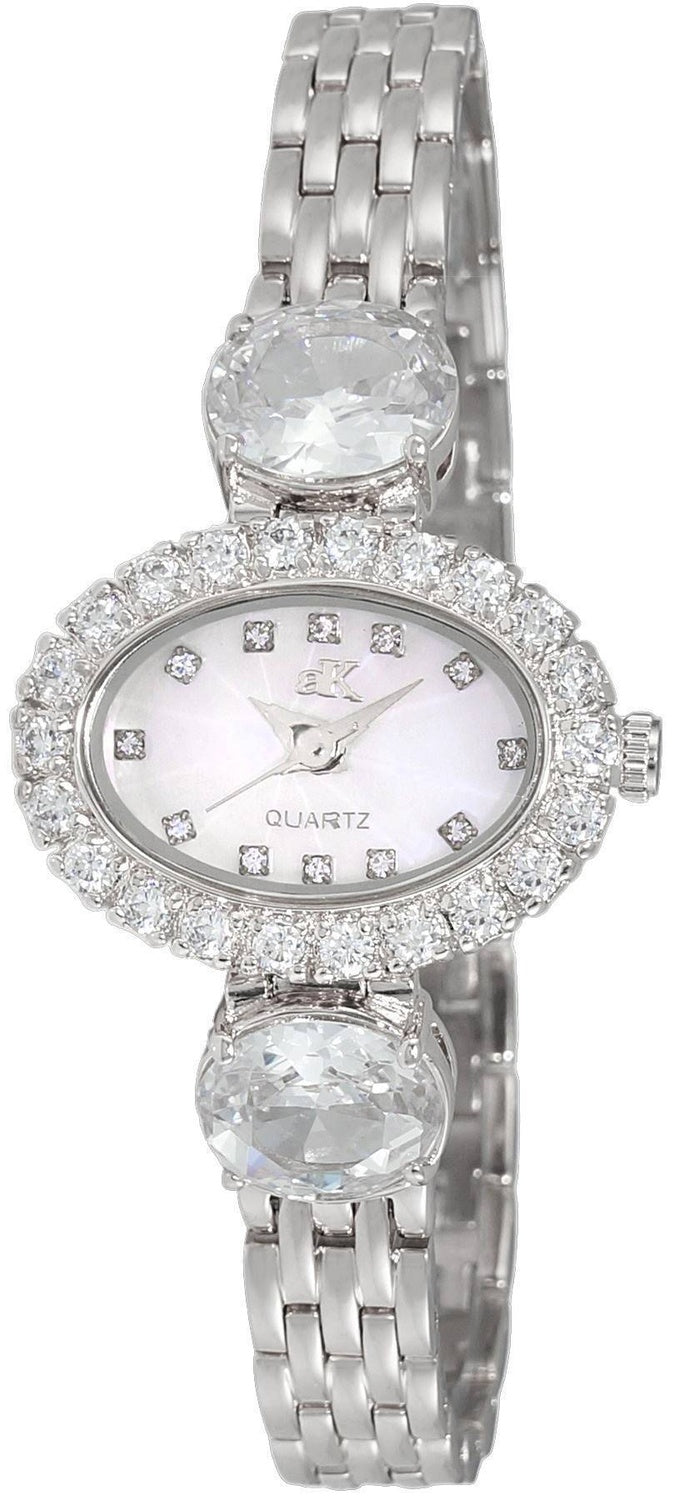Adee Kaye Fancy Collection Kristallaccenter Pärlemorskiva Quartz AK2730-S Damklocka
