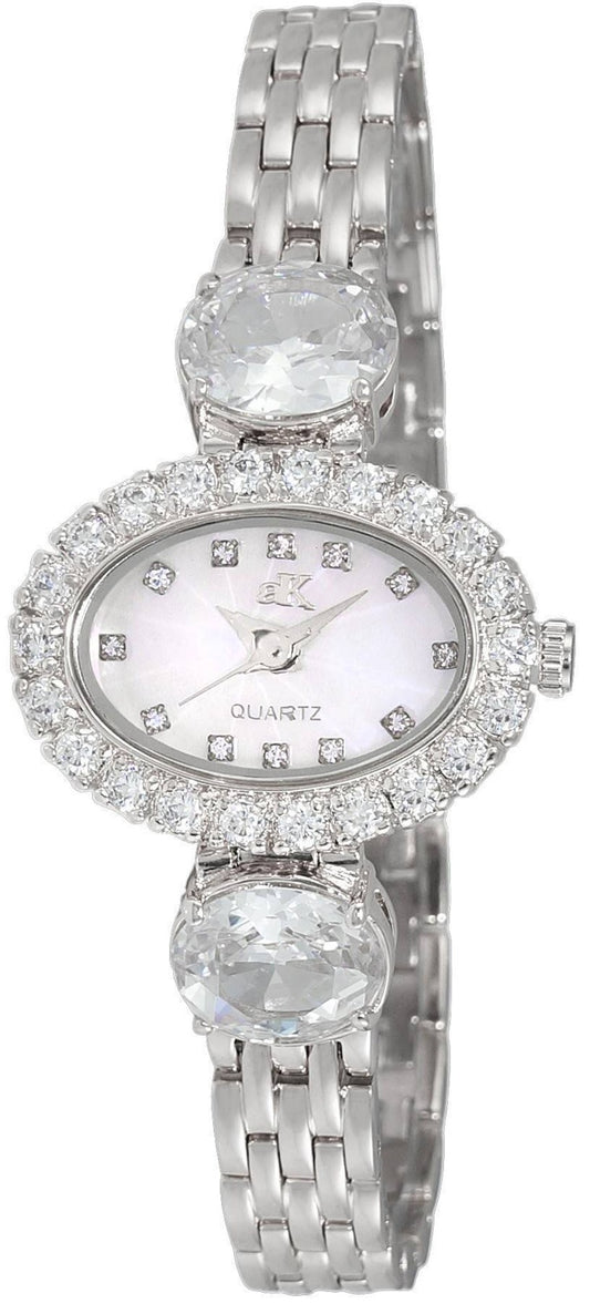 Adee Kaye Fancy Collection Kristallaccenter Pärlemorskiva Quartz AK2730-S Damklocka