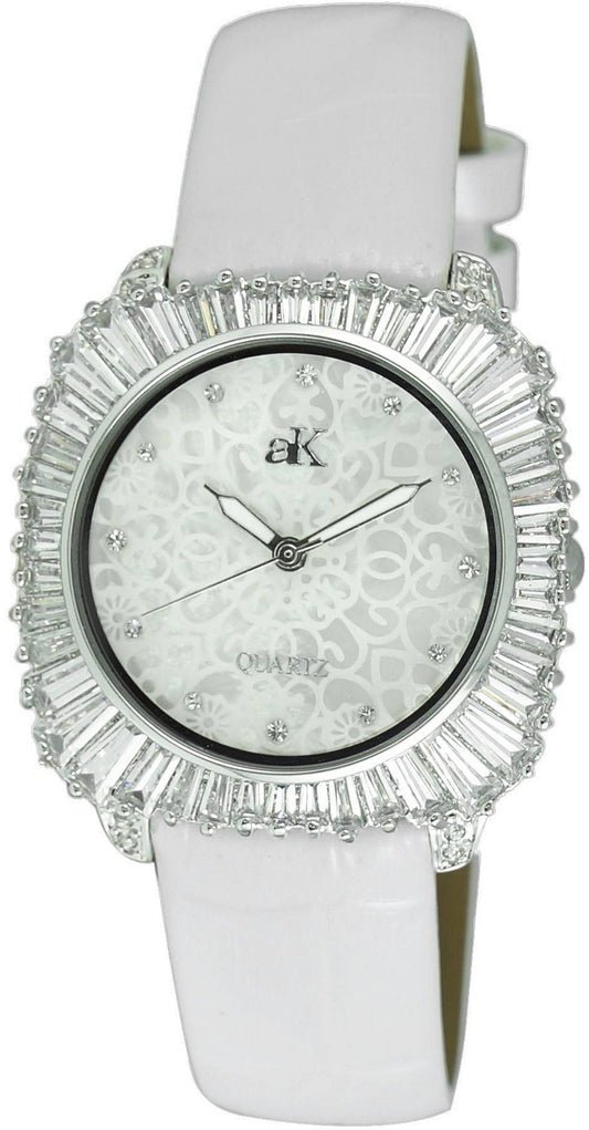 Adee Kaye Liberty - G2 Collection Crystal Accents Mother Of Pearl Urtavla Quartz AK2722-S Damklocka