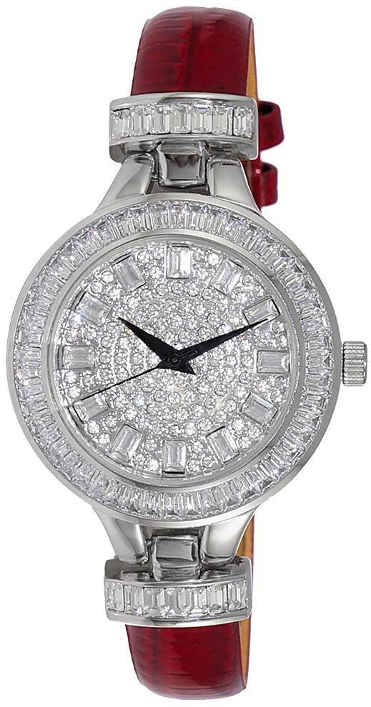 Adee Kaye Mondo G-3 Collection Crystal Accents österrikisk stenurtavla Quartz AK2522-L Damklocka
