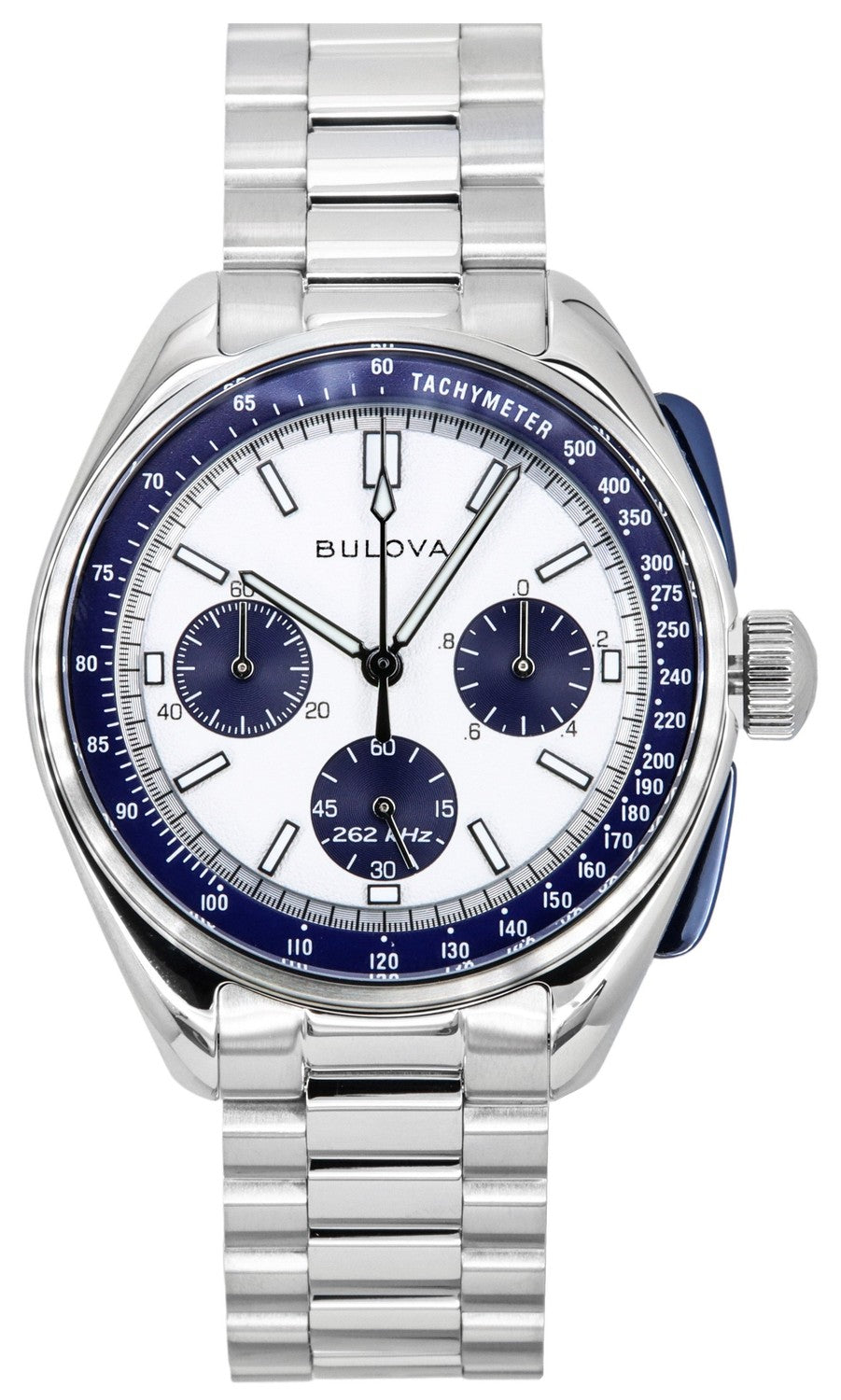Bulova Lunar Pilot Archive Series Special Edition Chronograph Silver Urtavla Quartz 98K112 Herrklocka med extra rem