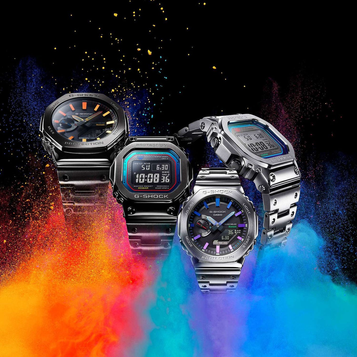 CASIO G-SHOCK Mod. OAK FULL METAL - BLACK POLYCHROMATIC ACCENTS SERIE