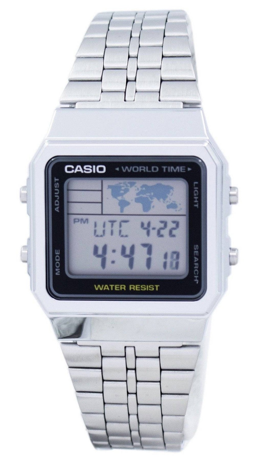 Casio Alarm World Time Digital A500WA-1DF herrklocka