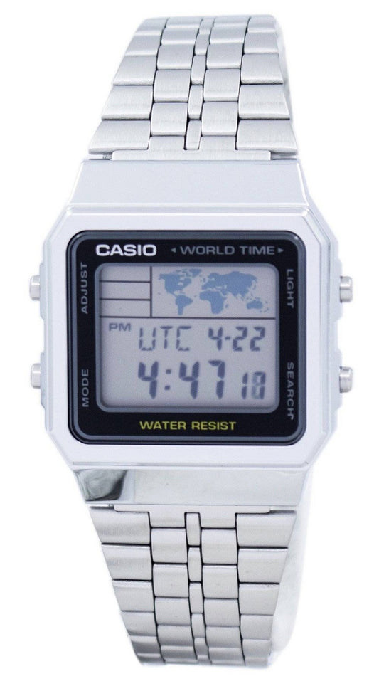 Casio Alarm World Time Digital A500WA-1DF herrklocka