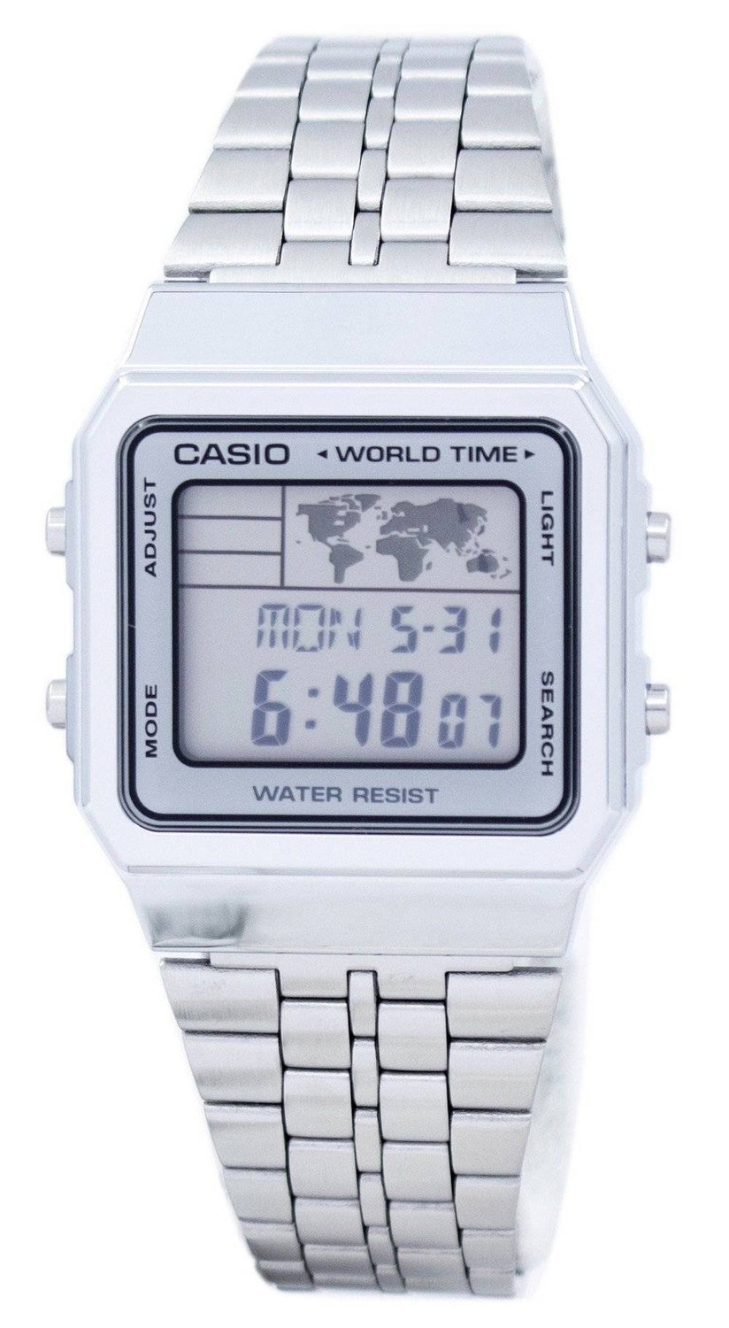 Casio Alarm World Time Digital A500WA-7DF herrklocka