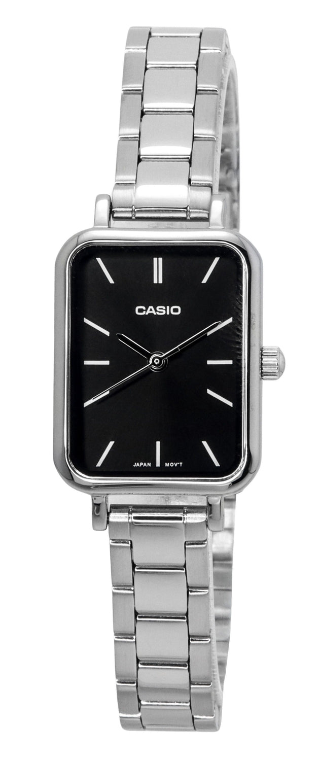 Casio Analog Rostfritt Stål Svart Urtavla Quartz LTP-V009D-1E Damklocka