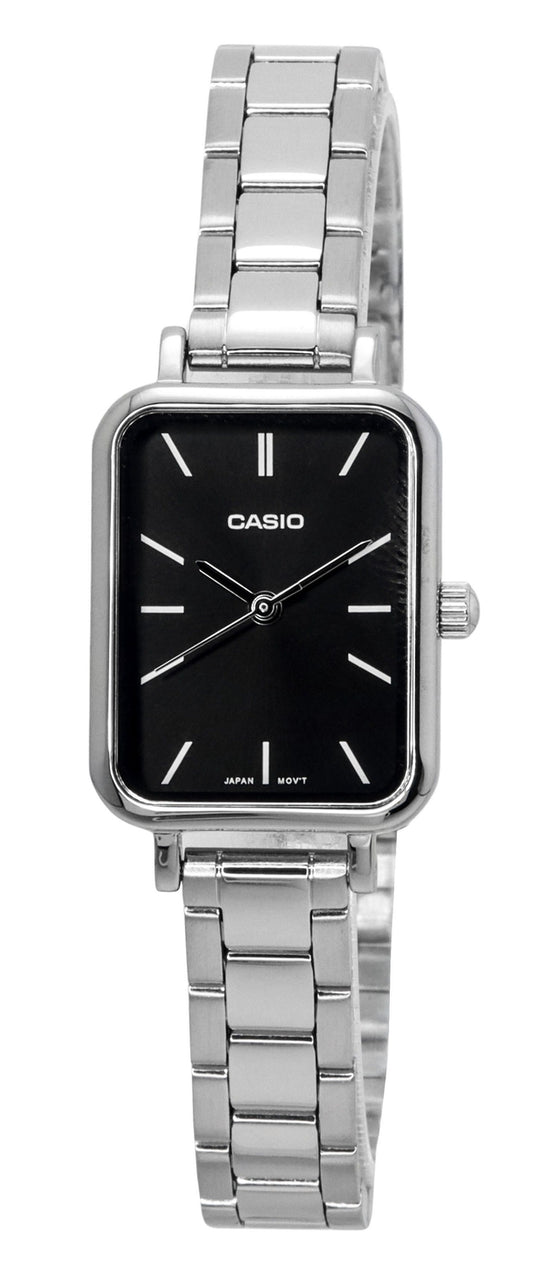 Casio Analog Rostfritt Stål Svart Urtavla Quartz LTP-V009D-1E Damklocka