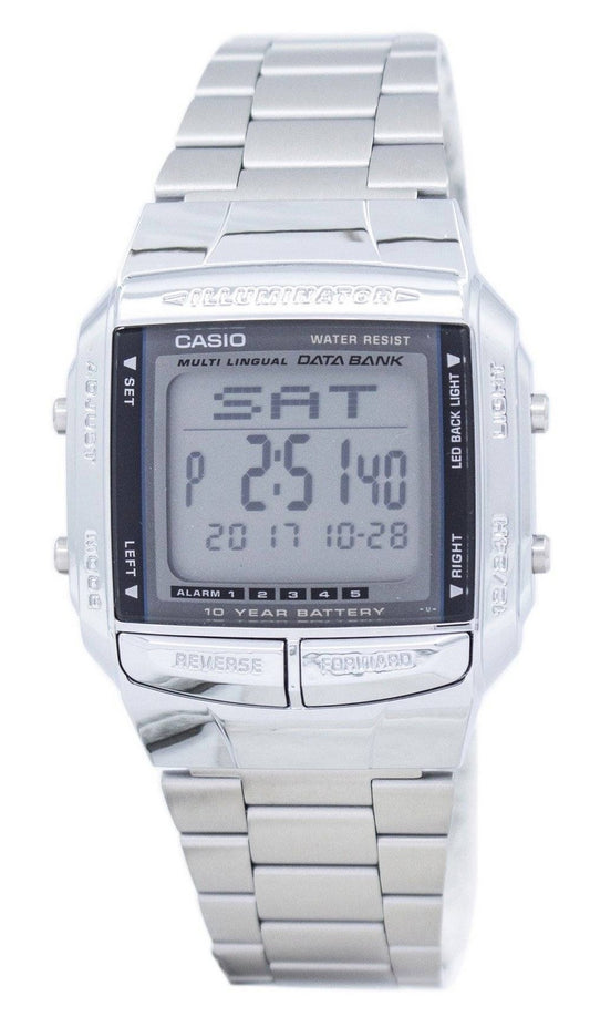 Casio Data Bank Illuminator Dual Time Alarm Digital DB-360-1A DB360-1A herrklocka