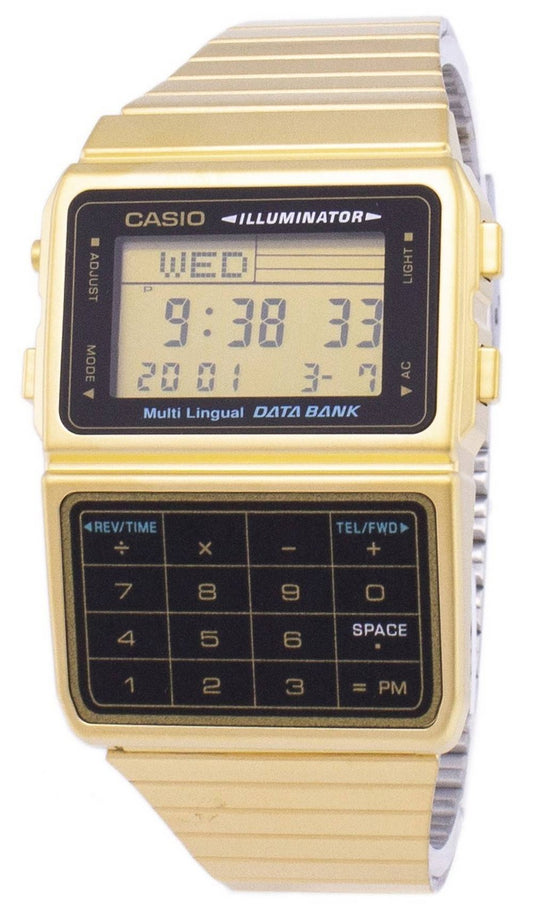 Casio Digital Databank i rostfritt stål Flerspråkig DBC-611G-1DF DBC611G-1DF Herrklocka