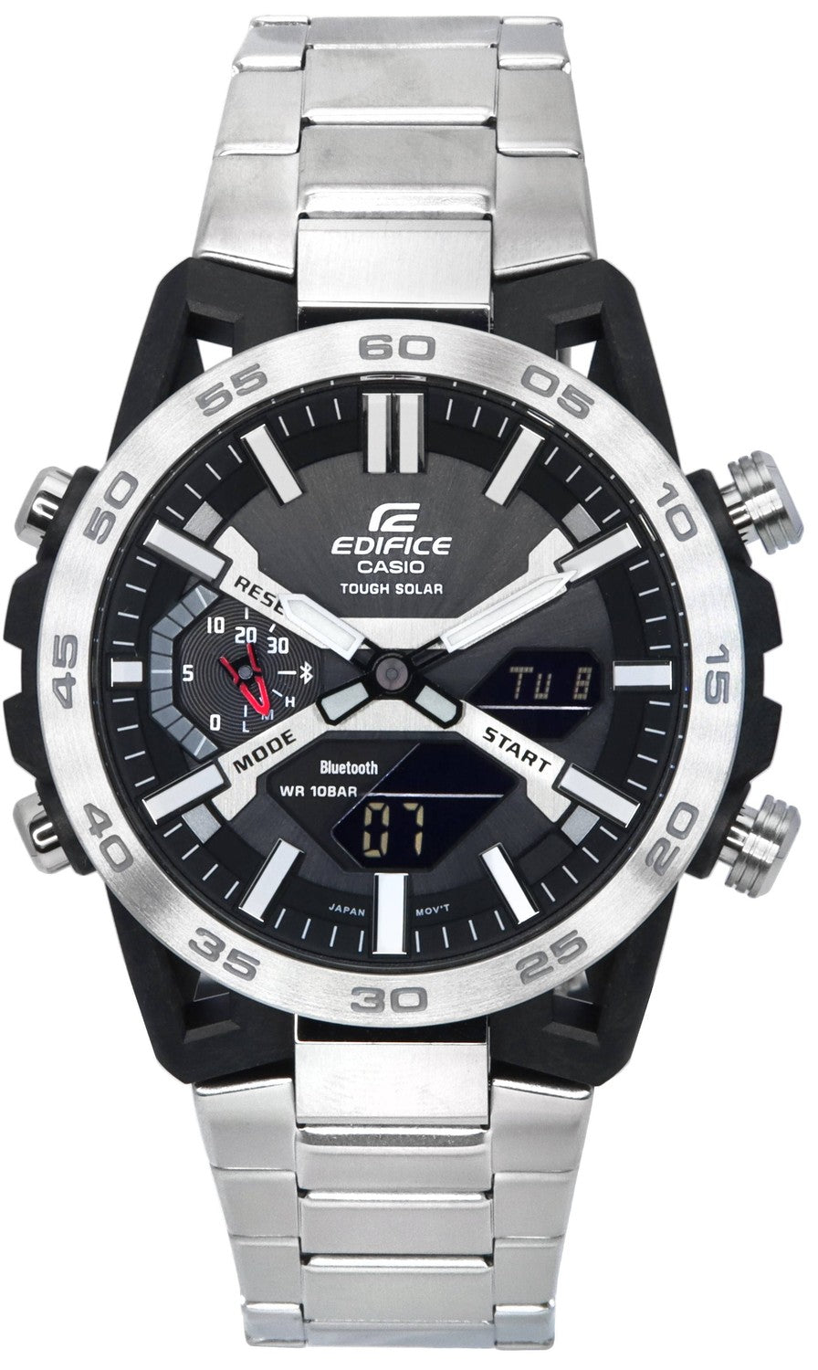 Casio Edifice Sospensione Mobile Link Black Dial Solar ECB-2000D-1A ECB2000D-1 100M herrklocka