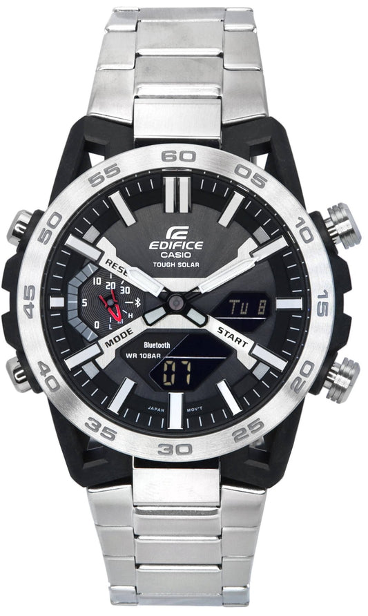 Casio Edifice Sospensione Mobile Link Black Dial Solar ECB-2000D-1A ECB2000D-1 100M herrklocka