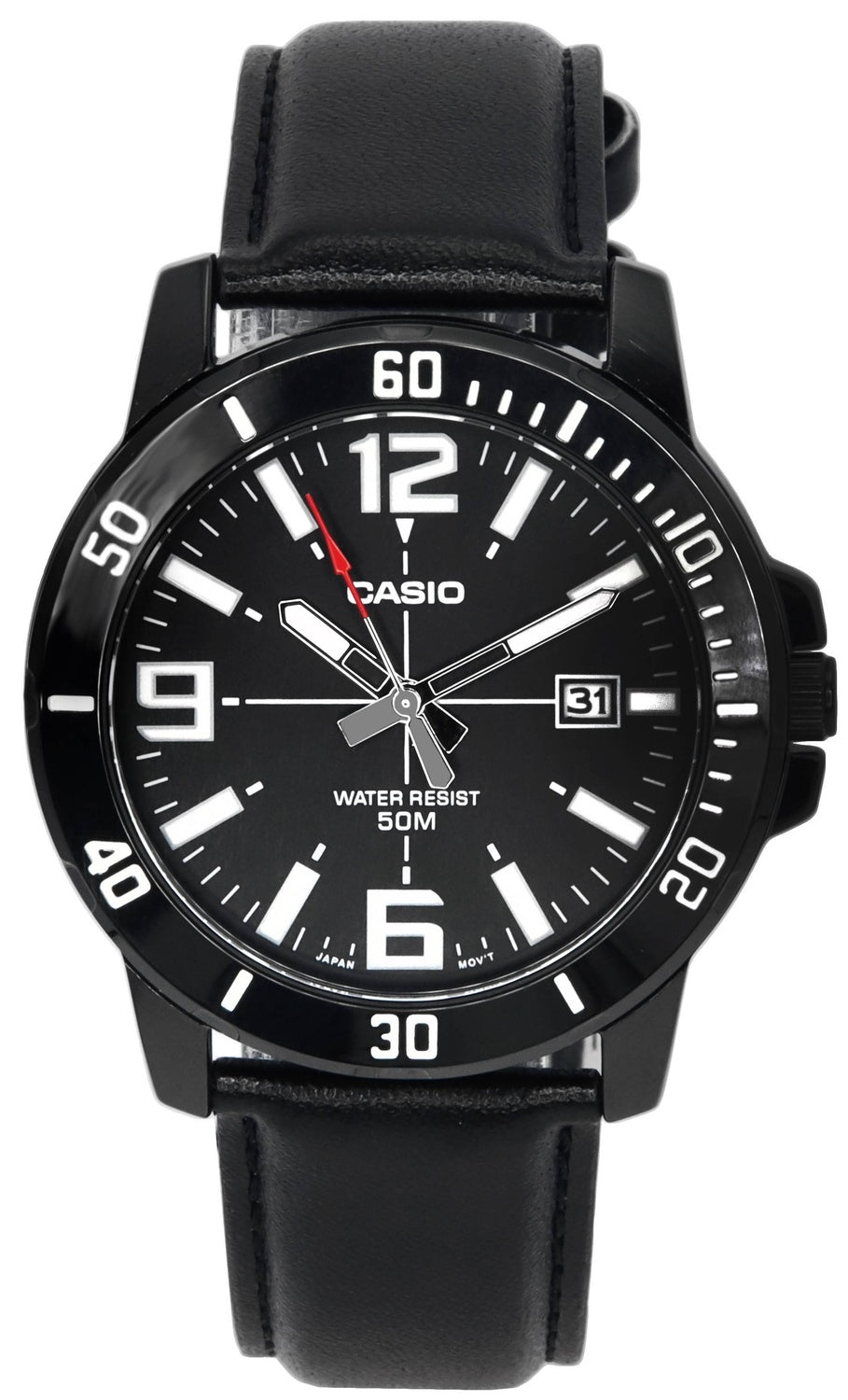 Casio Enticer Analog Black Dial Quartz MTP-VD01BL-1B MTPVD01BL-1B Herrklocka