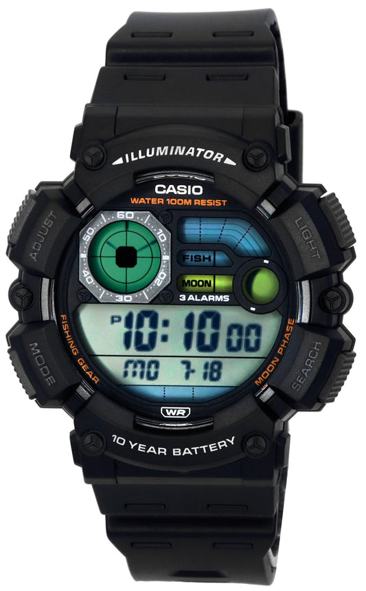 Casio Fiskeredskapslina Digital Quartz WS-1500H-1A WS1500H-1 100M herrklocka