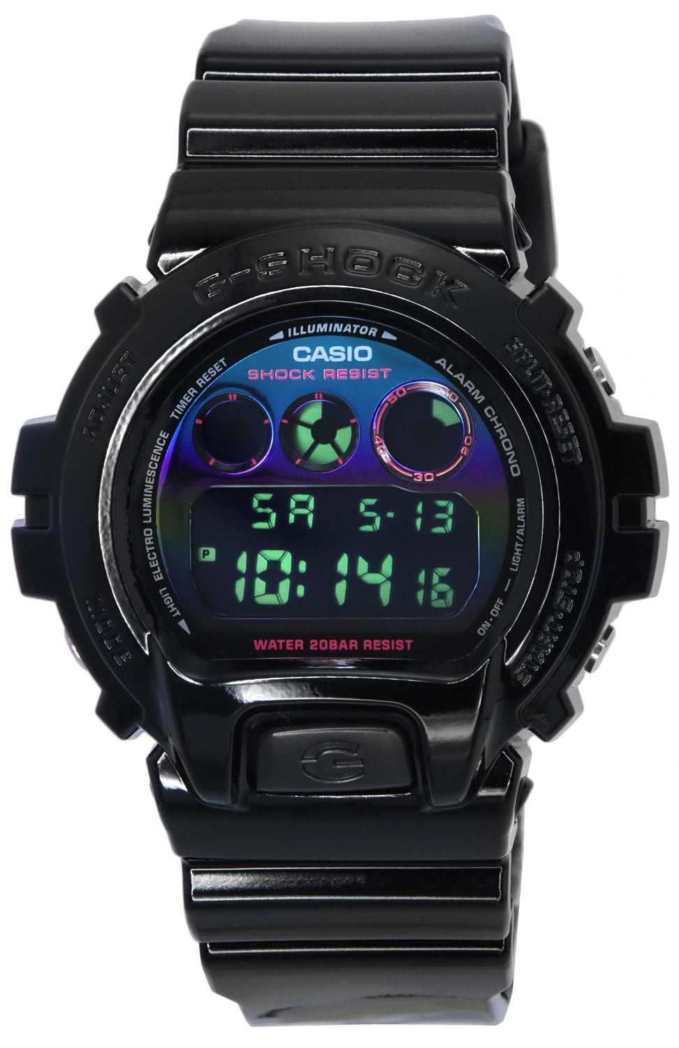 Casio G-Shock Virtual Rainbow Digital Quartz DW-6900RGB-1 DW6900RGB-1 200M herrklocka