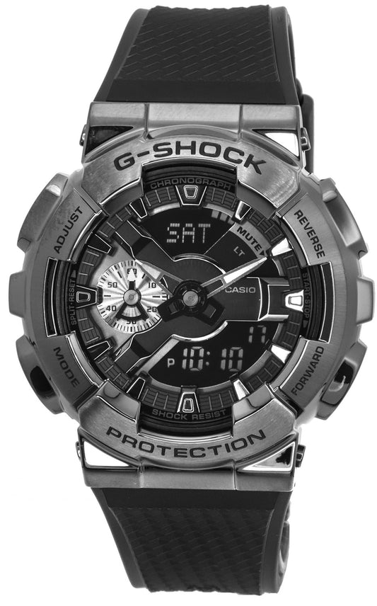 Casio G-Shock metallklädd analog digital kvarts GM-110BB-1A GM110BB-1 200M herrklocka