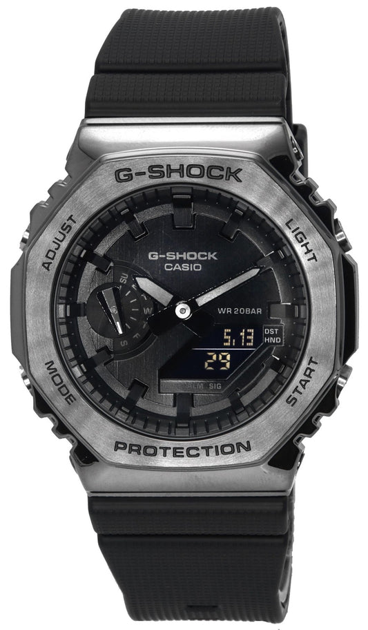 Casio G-Shock metallklädd analog digital kvarts GM-2100BB-1A GM2100BB-1 200M herrklocka