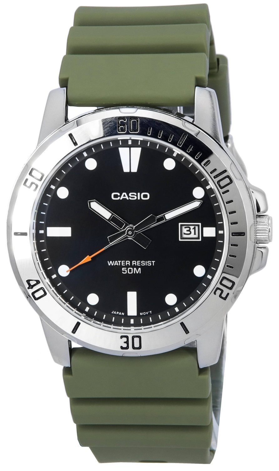 Casio Standard Analog Resin Armband Svart Urtavla Quartz MTP-VD01-3E MTPVD01-3E Herrklocka