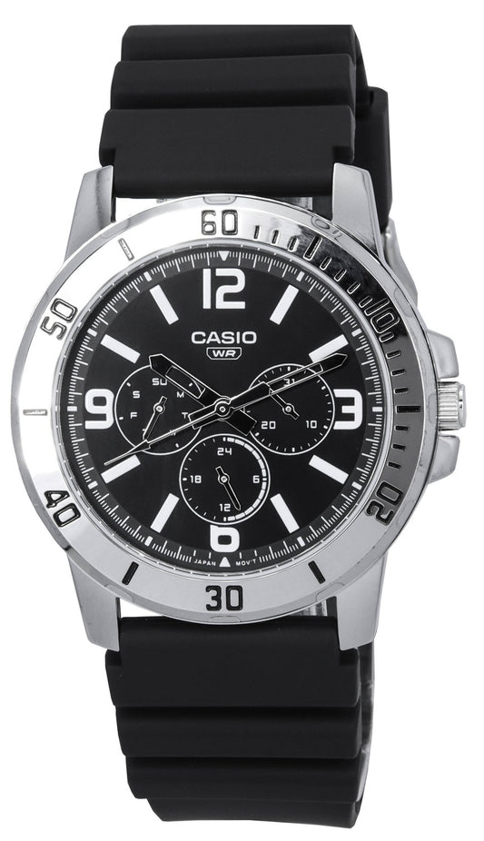 Casio Standard Analog Resin Armband Svart Urtavla Quartz MTP-VD300-1B MTPVD300-1B Herrklocka