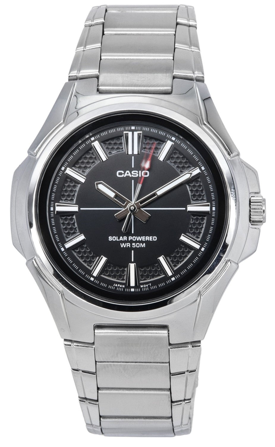 Casio Standard Analog Rostfritt Stål Svart Urtavla Solar Powered MTP-RS100D-1A Herrklocka