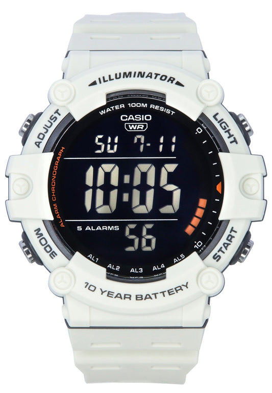 Casio Standard Digital White Resin Armband Quartz AE-1500WH-8B2 100M herrklocka
