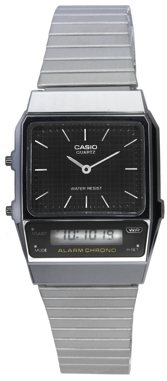 Casio Vintage Analog Digital Black Dial Quartz AQ-800E-1A AQ800E-1 unisexklocka