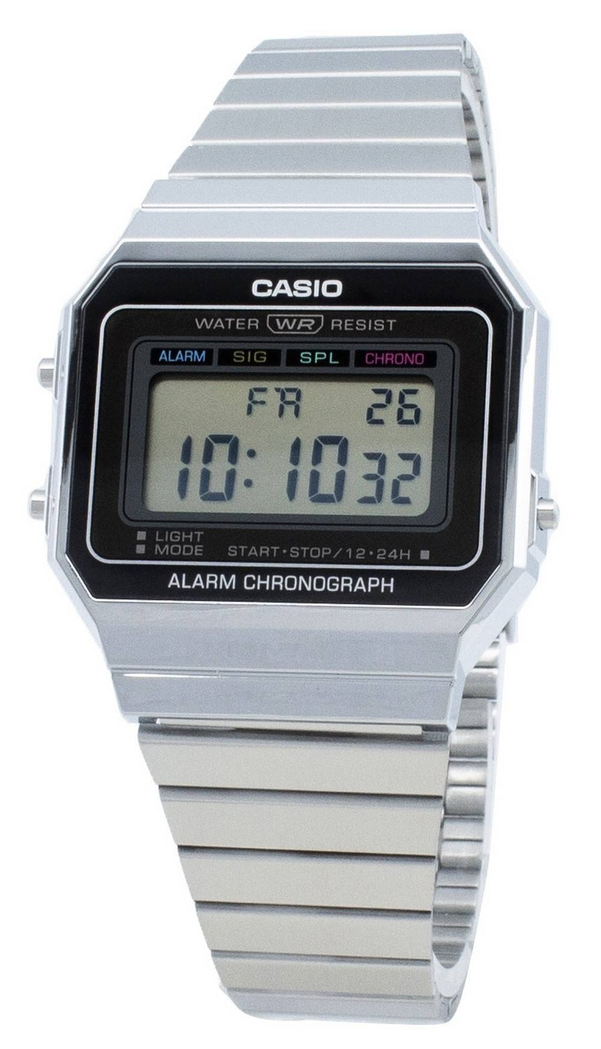 Casio Youth Digital A700W-1A A700W-1 Alarm Quartz herrklocka