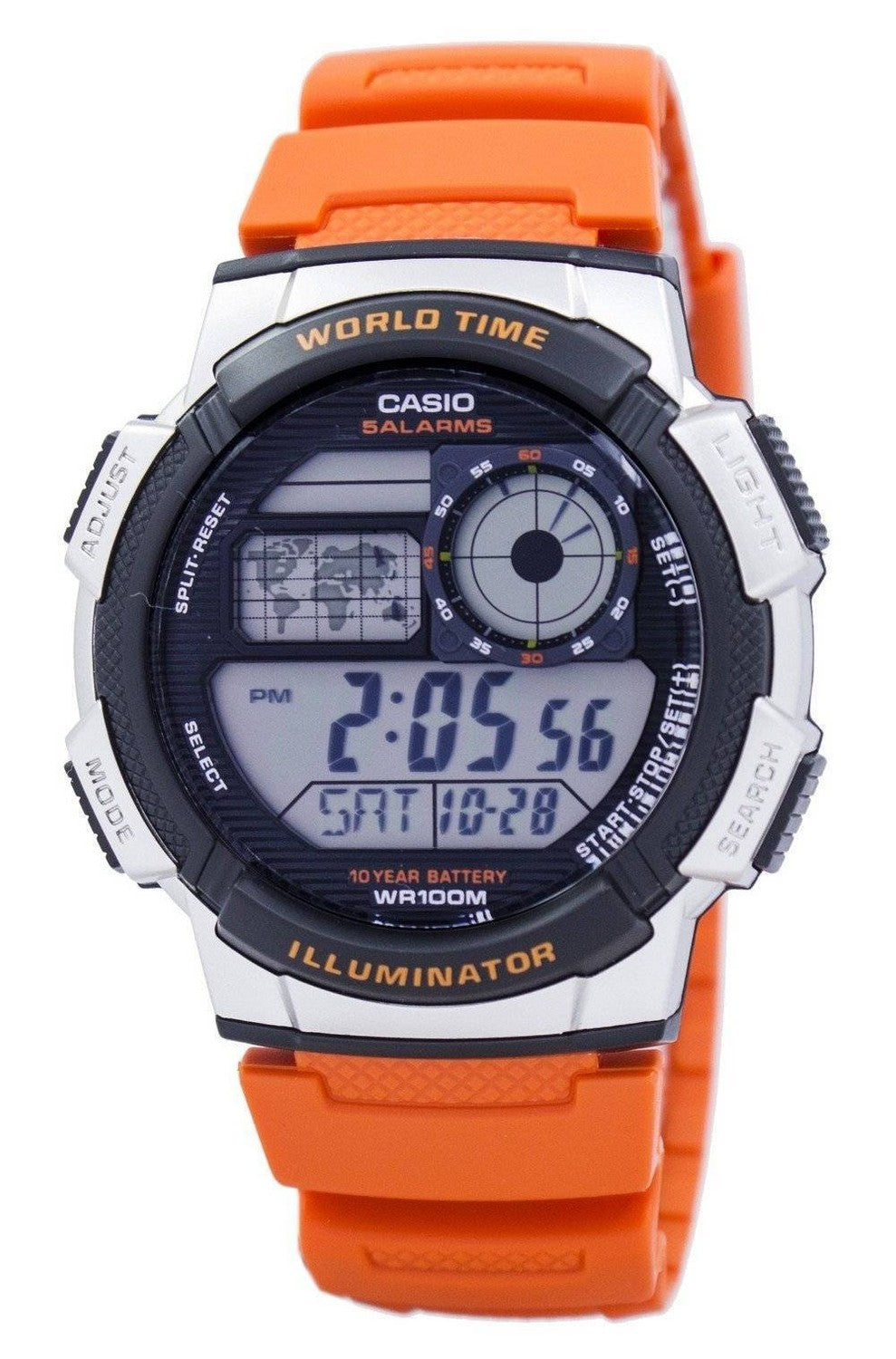 Casio Youth Series Illuminator World Time Alarm AE-1000W-4BV AE1000W-4BV herrklocka