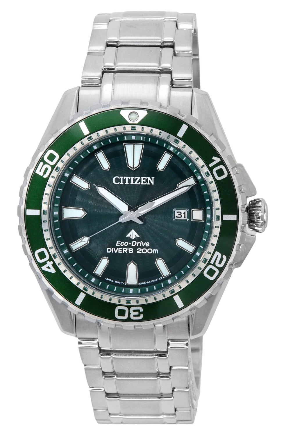 Citizen Promaster Marine Green Dial Eco-Drive Diver's BN0199-53X 200M herrklocka