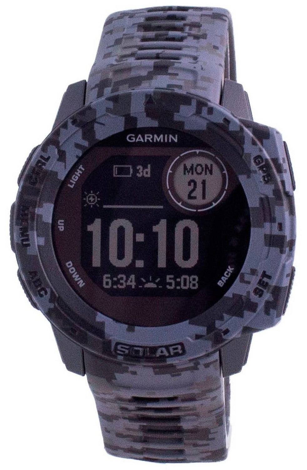 Garmin Instinct Solar Tactical Edition Graphite Camo Silikonband 010-02293-05 Multisportklocka