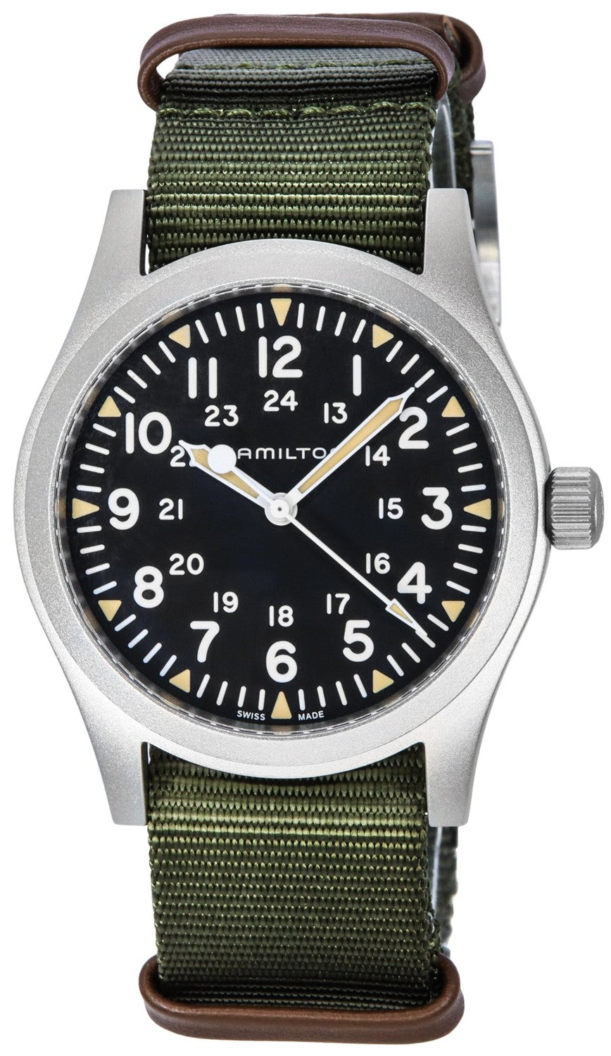 Hamilton Khaki Field Nylonrem Svart Urtavla Mekanisk H69529933 Herrklocka