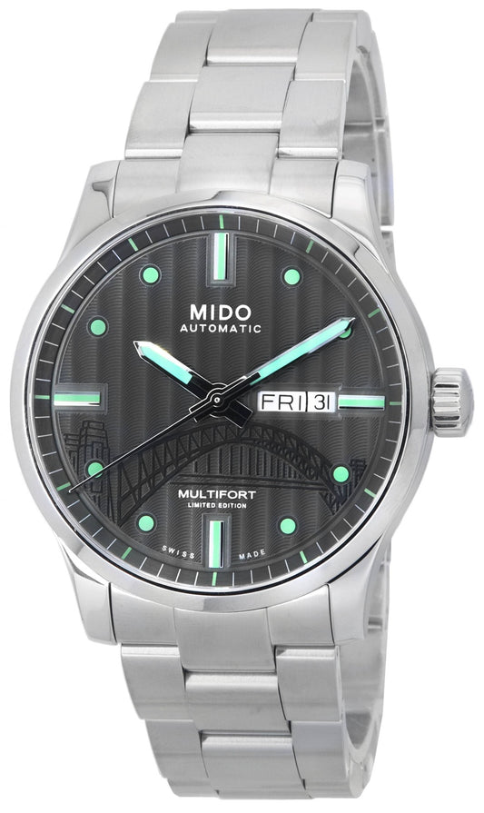 Mido Multifort IBA Limited Edition Antracit Urtavla Automatisk M005.430.11.061.81 M0054301106181 100M Herrklocka