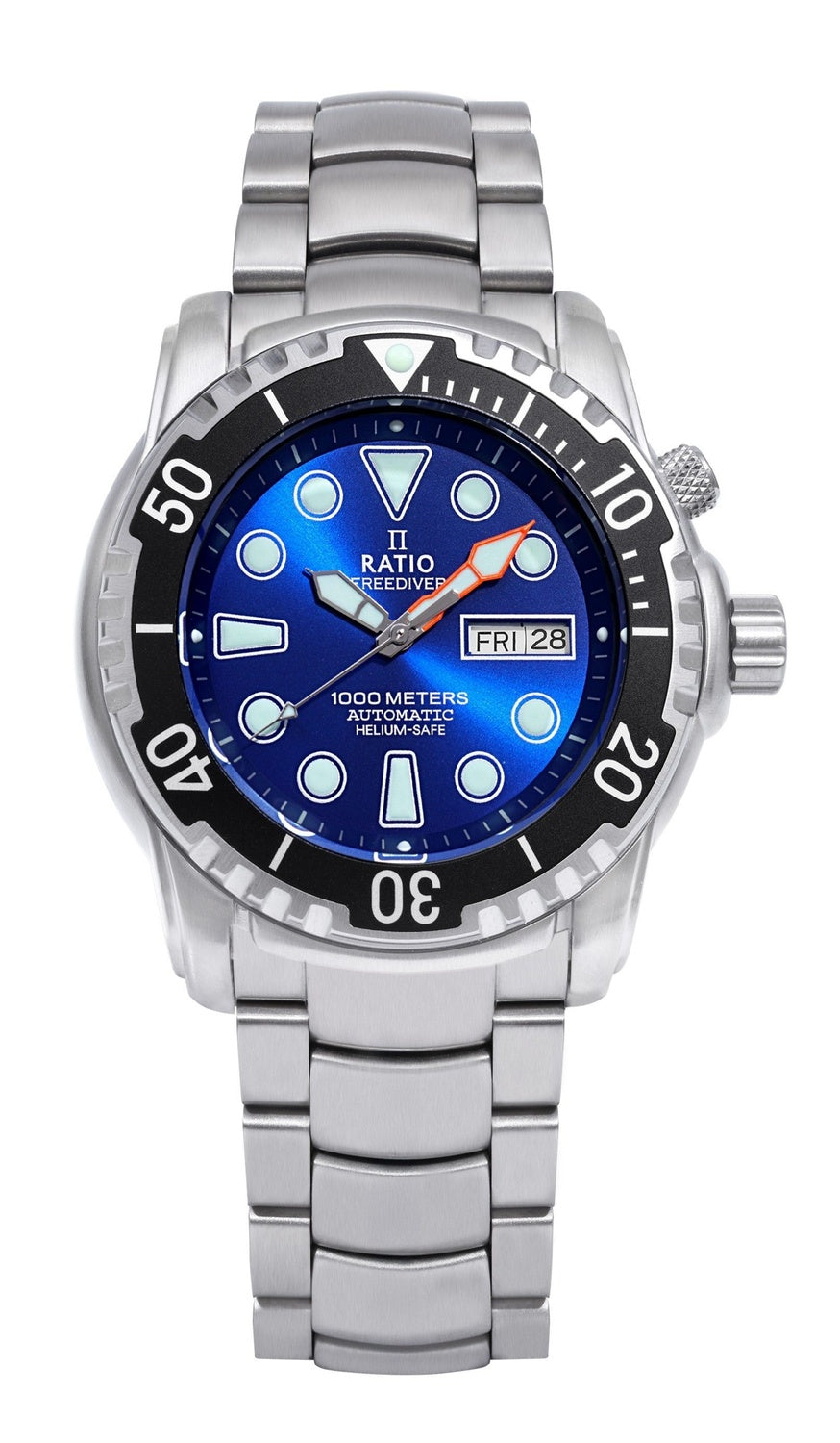 Ratio FreeDiver Helium-Safe 1000M Sapphire Automatic 1068HA96-34VA-BLU herrklocka