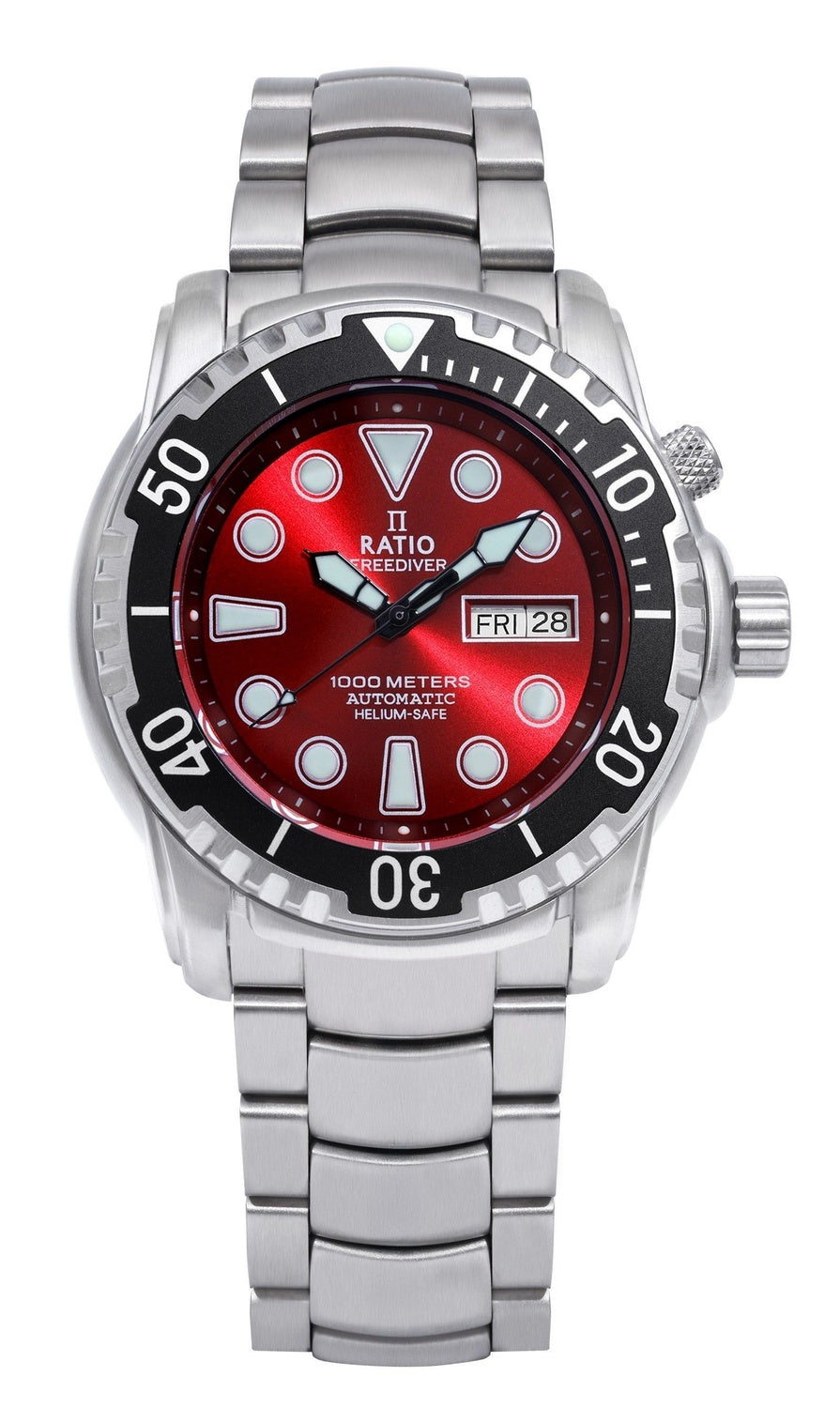 Ratio FreeDiver Helium-Safe 1000M Sapphire Automatic 1068HA96-34VA-RED herrklocka