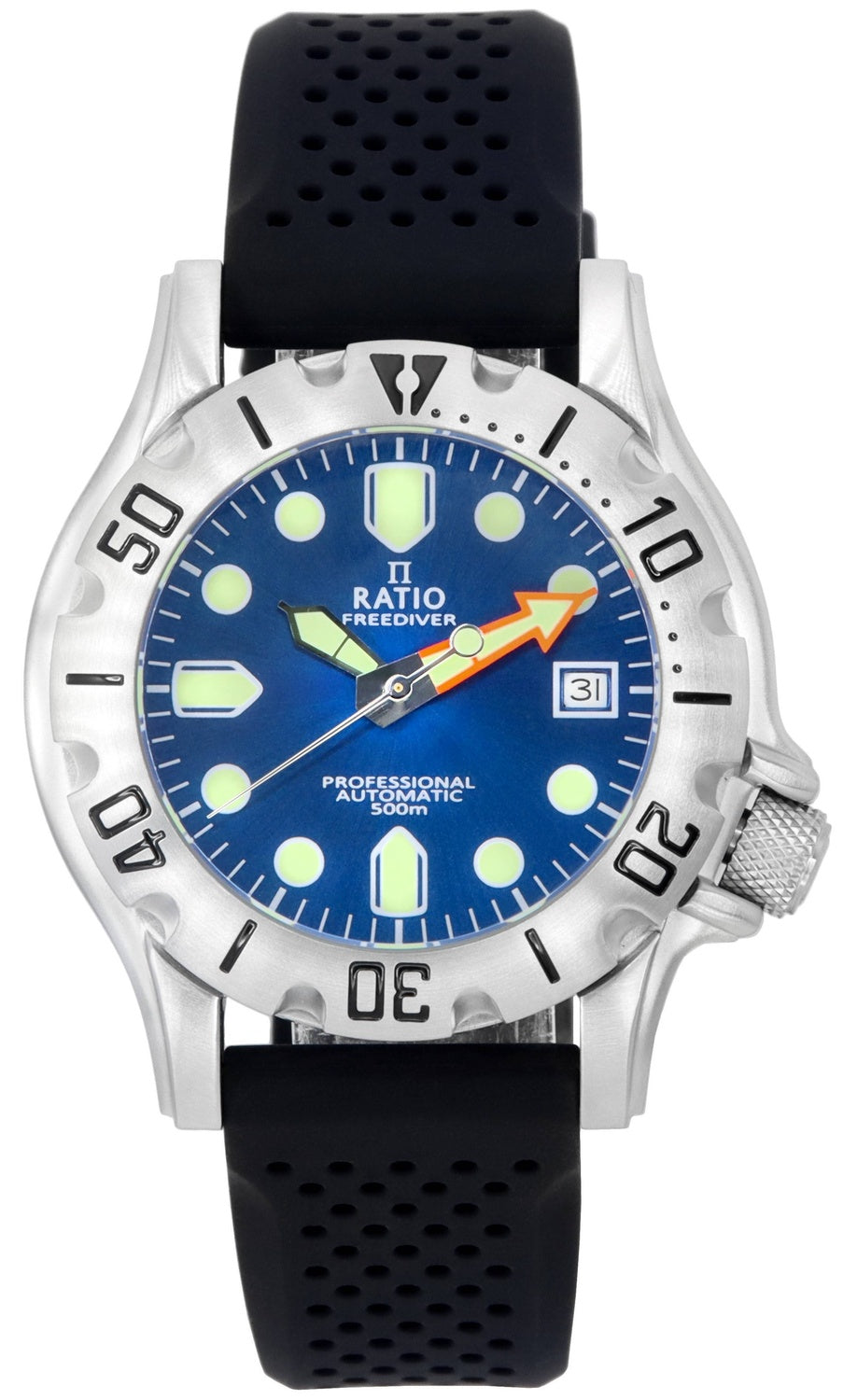 Ratio FreeDiver Professional Sapphire Blue Sunray Dial Automatisk RTF013 500M herrklocka