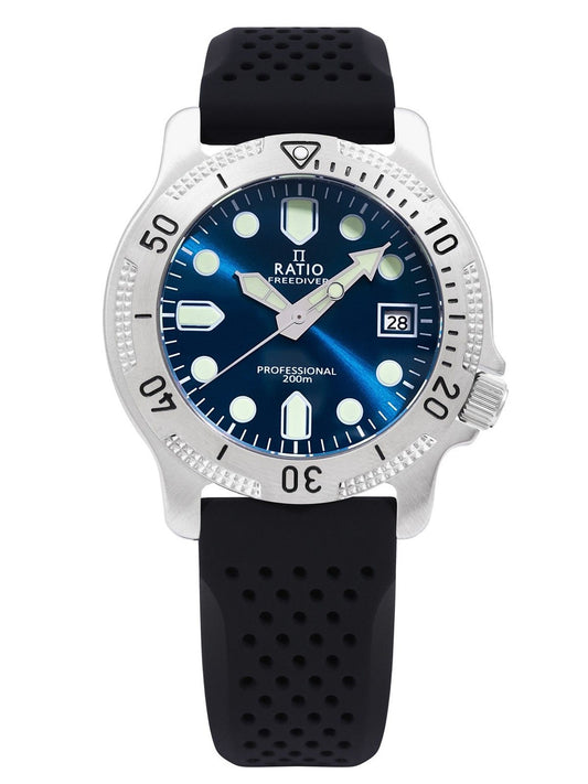 Ratio FreeDiver Professional Sapphire Blue Sunray Dial Quartz RTF023 200M herrklocka
