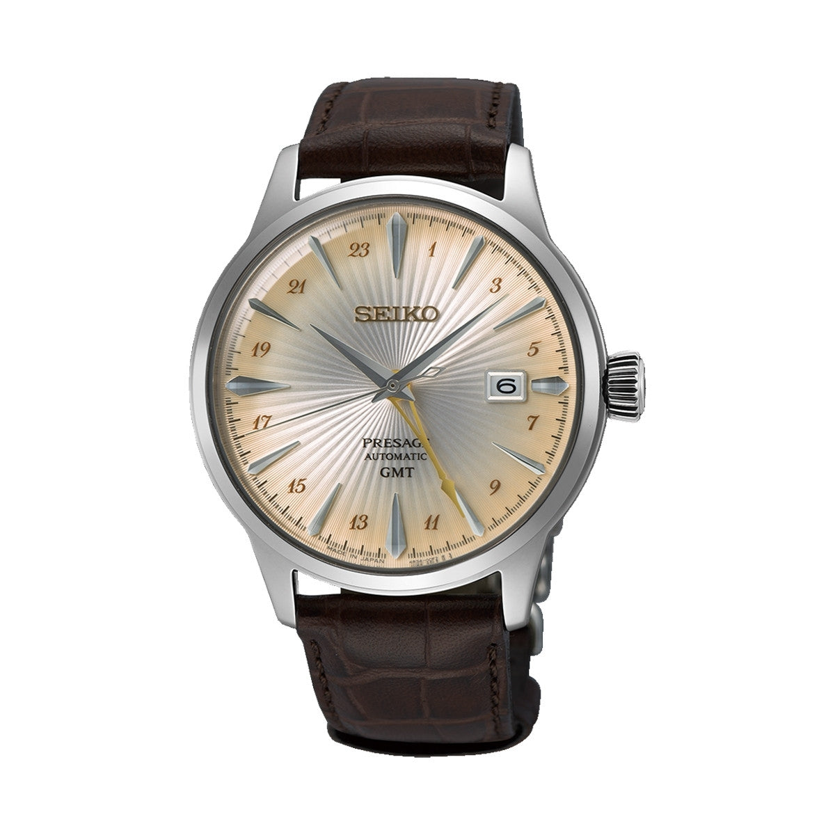 SEIKO PRESAGE Mod. COCKTAIL AUTOMATIC - LEATHER, CREAM
